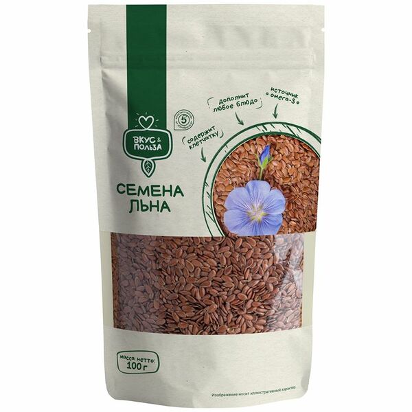 Семена Вкус&Польза льна 100 г
