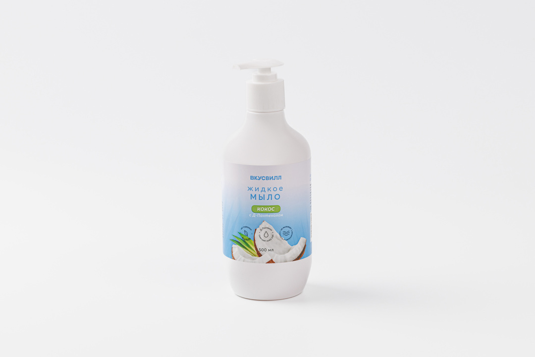 

Мыло жидкое ВкусВилл Кокос с Д-пантенолом 500 мл