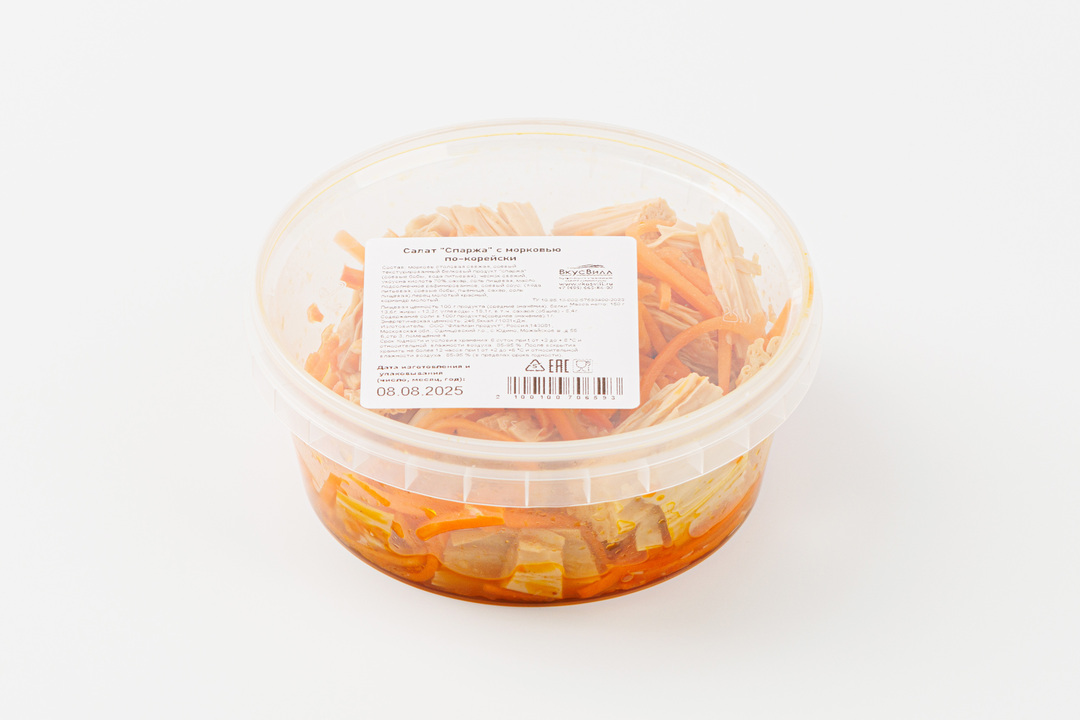 

Спаржа с морковью по-корейски 150 г