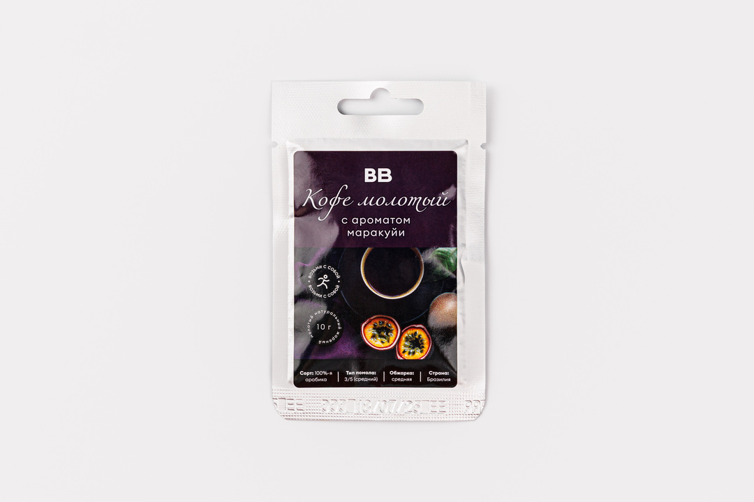 

Кофе молотый ВкусВилл с ароматом маракуйи порционный 10 г