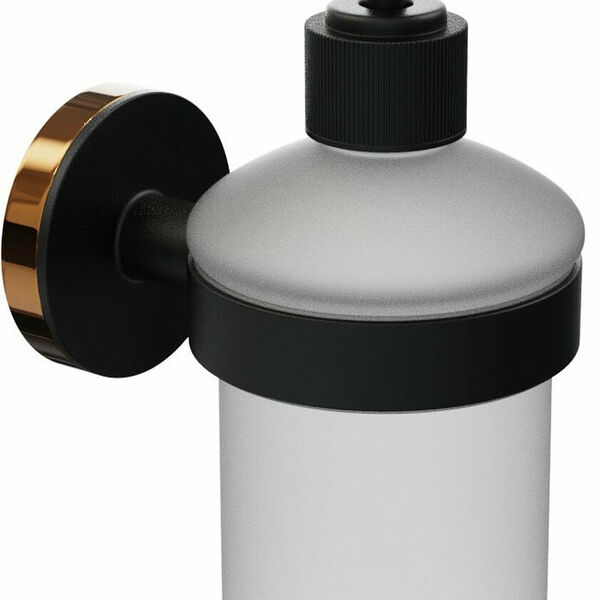 Дозатор для жидкого мыла FORA LORD, настенный, нержавеющая сталь, черный