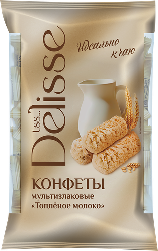 Конфеты мультизлаковые Delisse Топленое молоко 175 г
