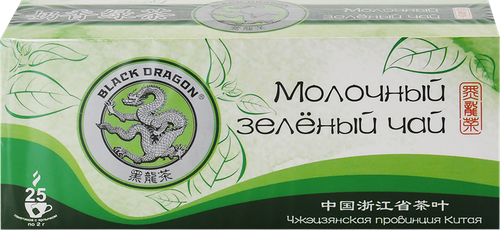 

Чай Black Dragon Черный дракон Зеленый молочный 25×2 г
