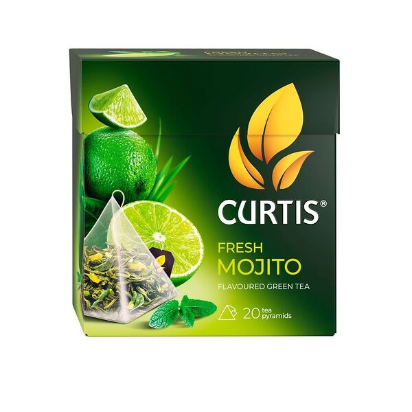 Чай зеленый Curtis Fresh Mojito в пирамидках 20 шт x 1.7 г