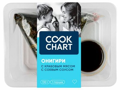 Онигири Кук Чарт (Cook Chart) с крабовым мясом и соевым соусом 130 г