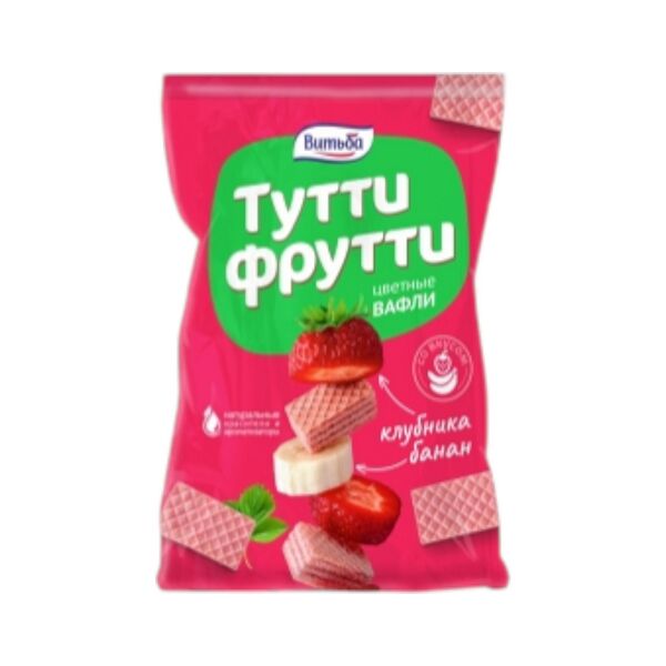 Вафли со вкусом банан-клубника 150г пак ц/п Витьба