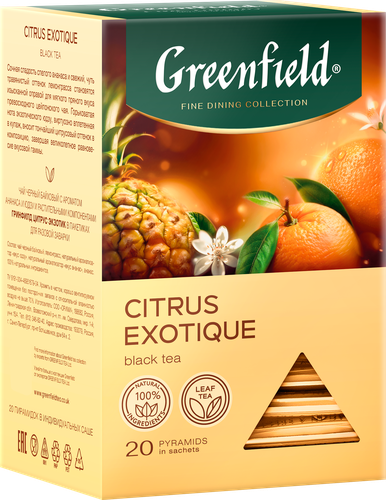 

Чай черный Greenfield Fine Dining Collection Citrus Exotique 20 пирамидок 36 г