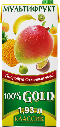 Напиток сокосодержащий 100% Gold мультифрукт 1,93 л