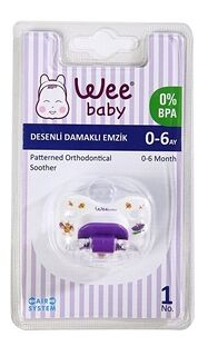 WeeBaby тритановая ортодонтическая пустышка Butterfly No:1 № 576 шт