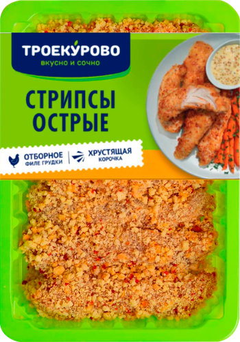 

Стрипсы куриные Троекурово острые 350 г