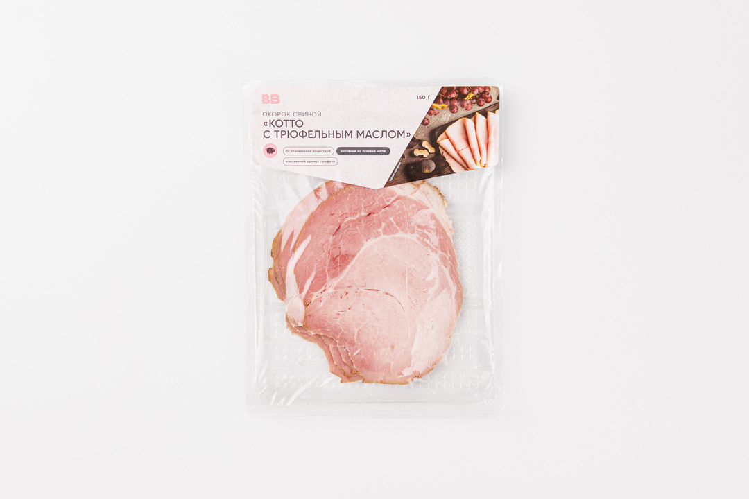 

Окорок свиной ВкусВилл Котто с трюфельным маслом, нарезка, 150 г