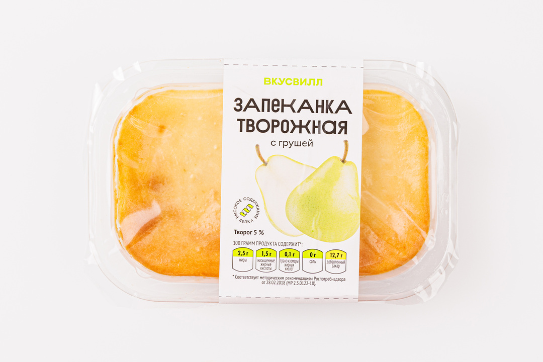 

Запеканка творожная с грушей 250г