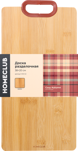 

Доска разделочная Homeclub Cozy Autumn бамбук пластик 38х20 см
