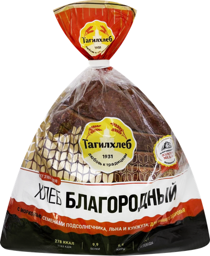 

Хлеб Тагилхлеб Благородный пшеничный подовый в нарезке 350 г