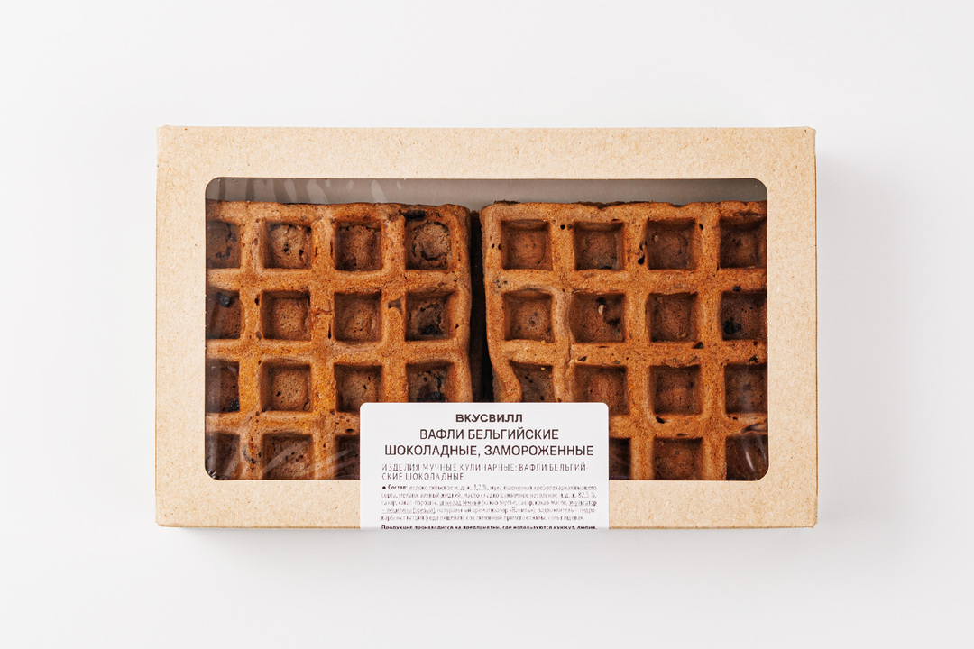 

Вафли ВкусВилл бельгийские шоколадные замороженные 280 г