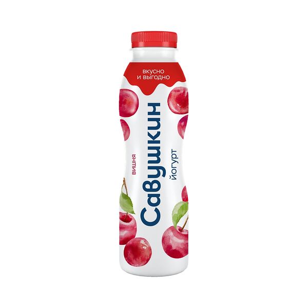 Йогурт Лёгкий 1% с нап Вишня 415г пэт