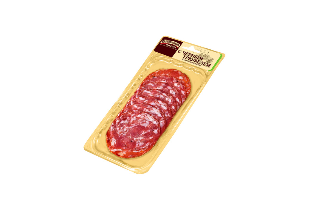 

Колбаса сыровяленая Егорьевская КГФ с черным трюфелем нарезка 70 г