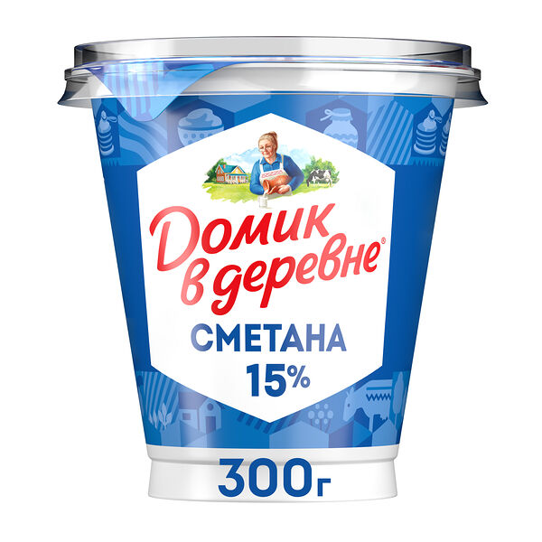 Сметана Домик в деревне 15% 300 г