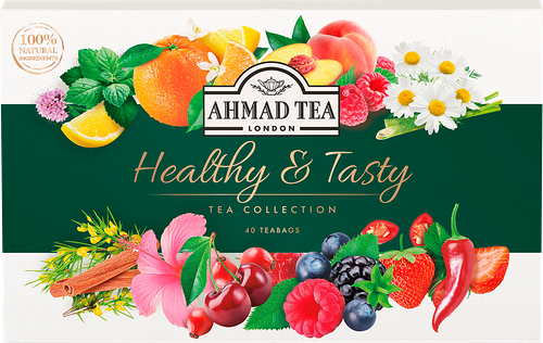 Чай травяной Ahmad Tea Healthy&Tasty ассорти 8 вкусов 40 шт. 70 г