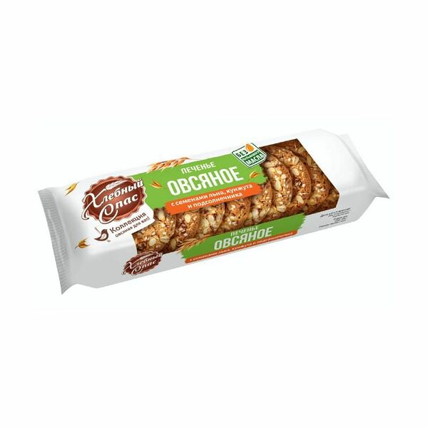 Овсяное печенье, Хлебный Спас, 230 г, в ассортименте