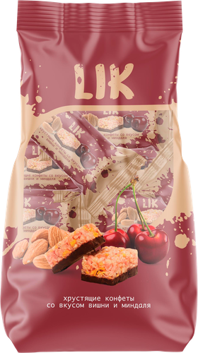 

Конфеты мультизлаковые Lik вишня-миндаль, 250 г