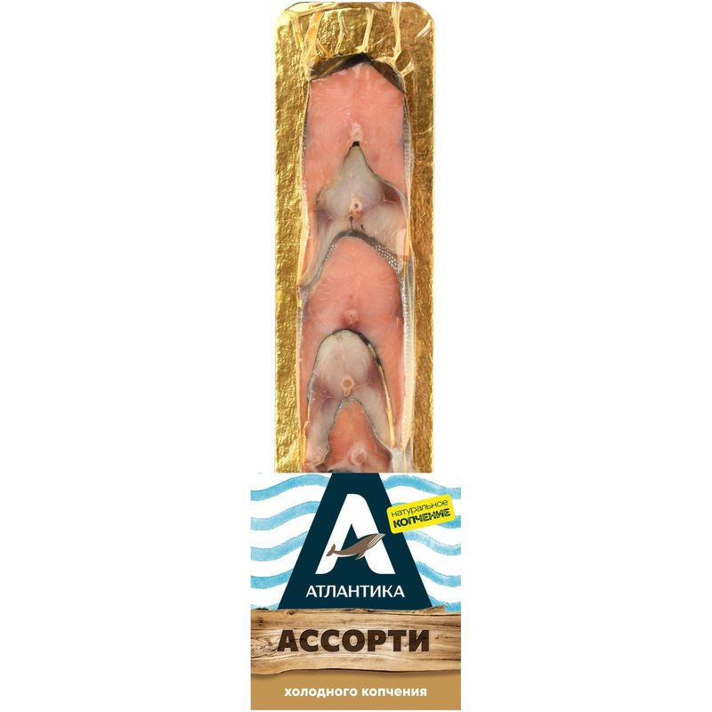 

Косичка Атлантика Ассорти холодного копчения скумбрия и горбуша 200 г