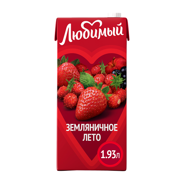 Напиток Любимый Земляничное лето 1.93 л