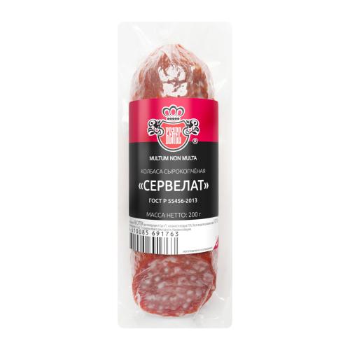 

Колбаса Велес сервелат сырокопченый срез, 200 г