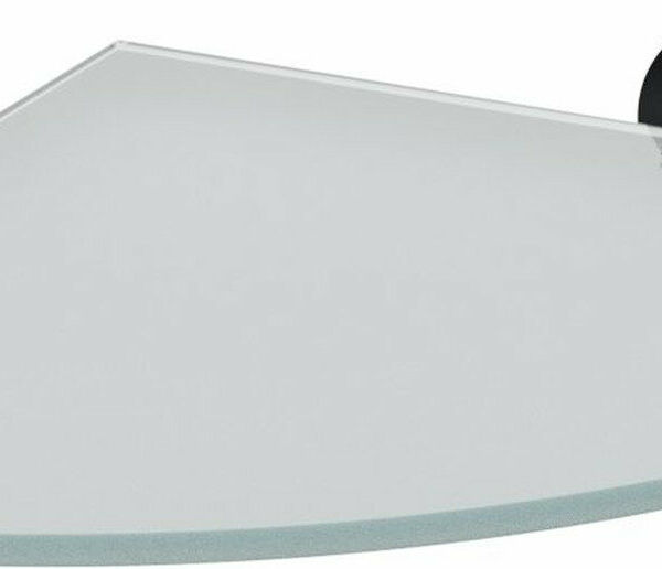 Полка угловая HANNAH MARTIN Fora LORD, стекло, черная, 27,5x27,5 см