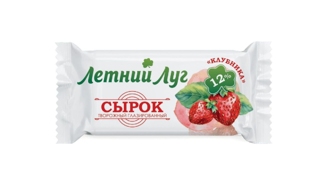 

Сырок глазированный Летний луг Клубника творожный 12% 30 г