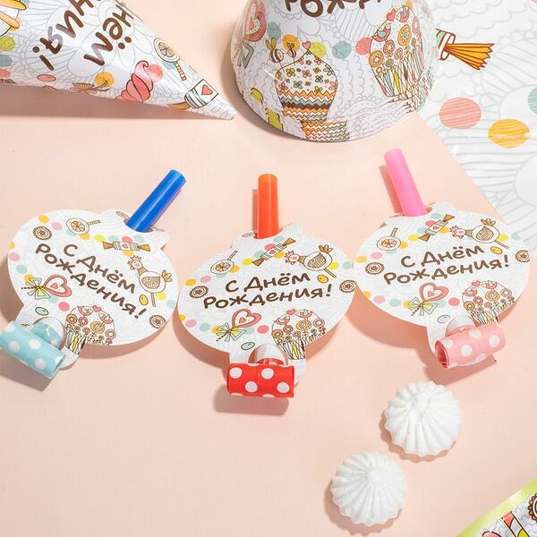 Праздничные язычки-дуделки, Party, 6 шт.