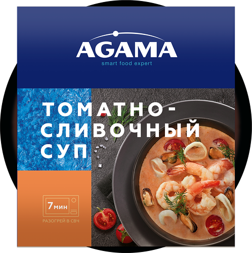 Суп Agama Ready to eat Томатно-сливочный с морепродуктами 250 г