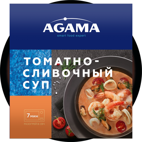 

Суп Agama Ready to eat Томатно-сливочный с морепродуктами 250 г