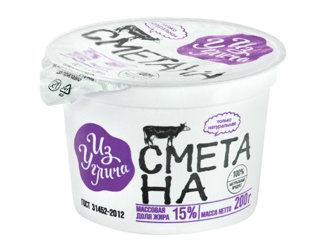 

Сметана Из Углича 15% 200 г