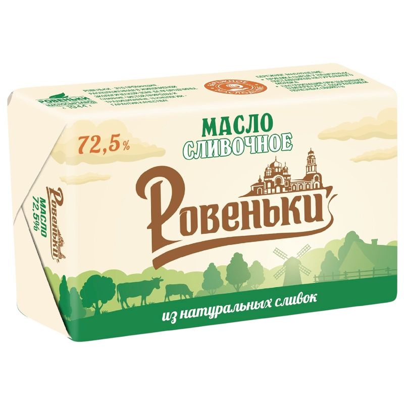 

Масло сливочное Ровеньки 72.5% 170 г