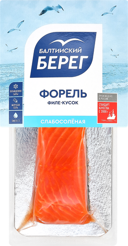

Форель Балтийский берег слабосоленая филе-кусок 150 г