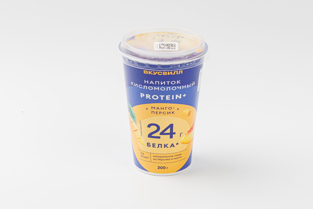 

Напиток кисломолочный PROTEIN+ Манго-персик 200 г