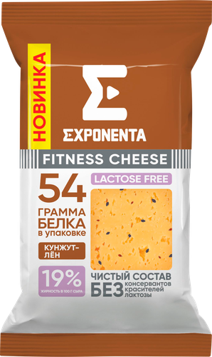 

Сыр полутвердый Exponenta Fitness Cheese Кунжут-лён 180 г