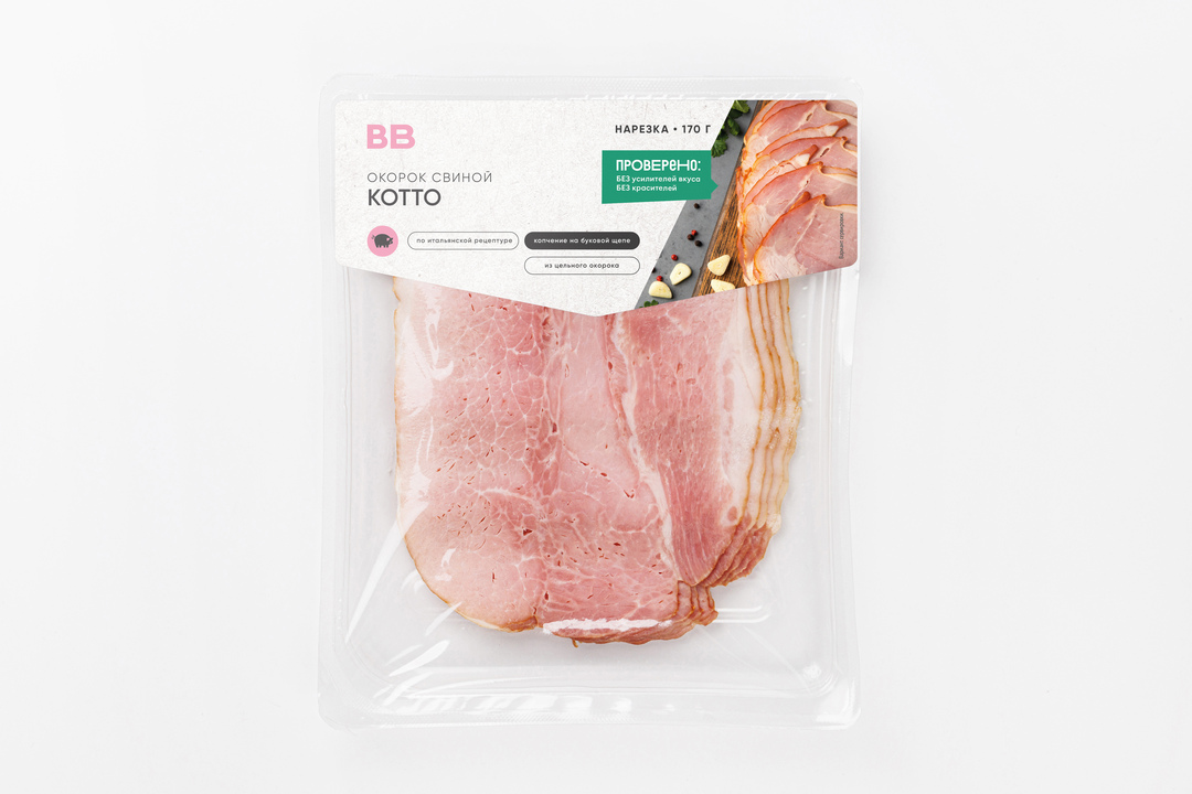 

Окорок свиной Котто нарезка 170г