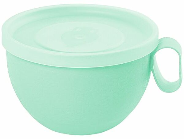 Кружка с герметичной крышкой, 0.6 л, в ассортименте, 1 шт