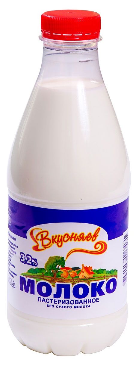

Молоко Вкусняев пастеризованное 3.2% 930 мл