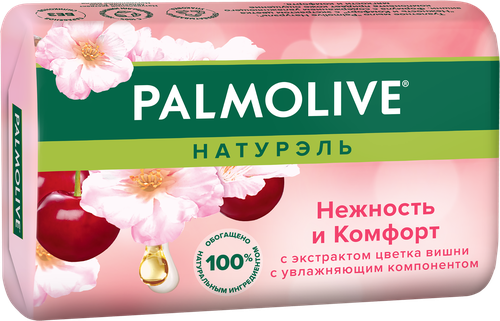 

Туалетное мыло Palmolive Натурэль Нежность и комфорт с экстрактом цветка вишни, 90 г