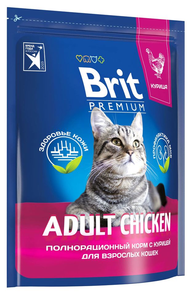 

Корм Brit Brit Premium Cat Adult Chicken с курицей для взрослых кошек 2 кг