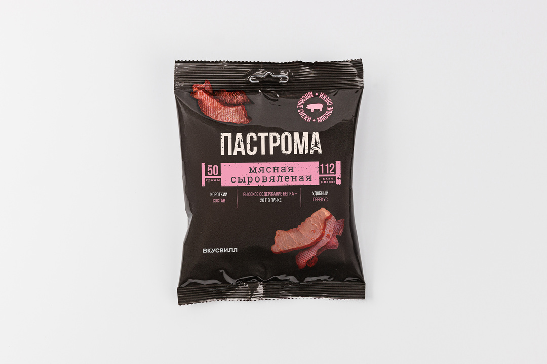

Пастрома мясная из свинины сыровяленая 50 г