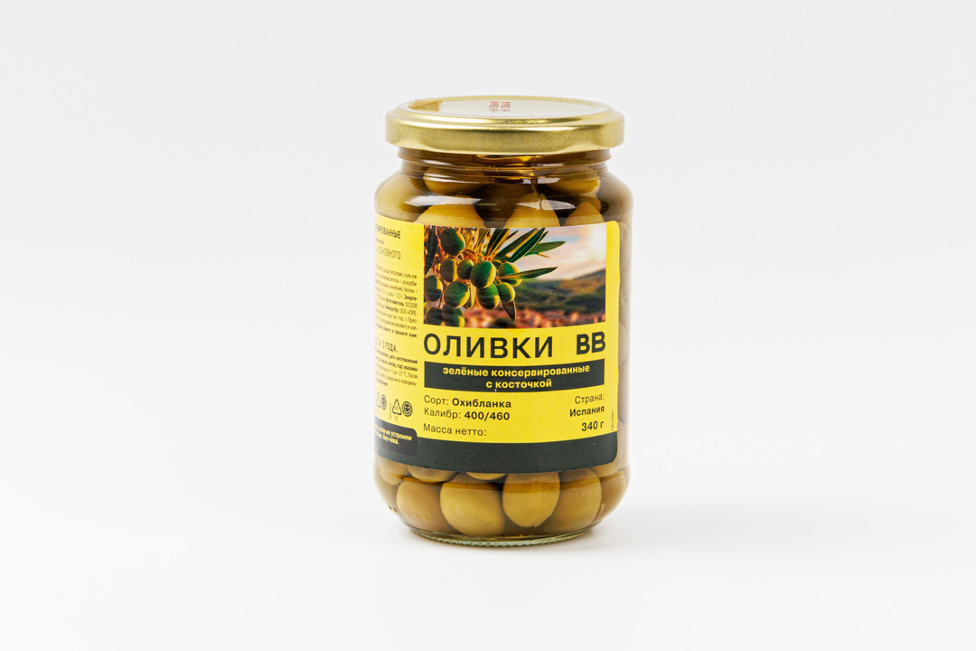 

Оливки ВкусВилл зеленые консервированные с косточкой 370 г