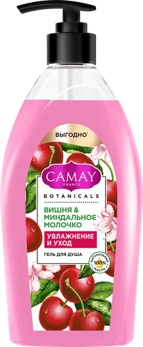 

Гель для душа Camay Botanicals Вишня и миндальное молочко 750 мл