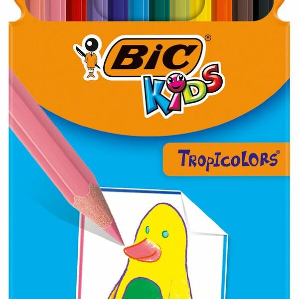 Карандаши цветные BIC Kids Tropicolors 12 цветов