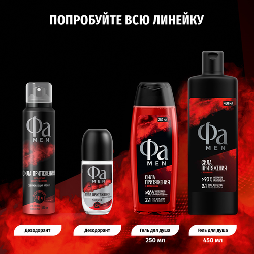 

Дезодорант роликовый мужской Фа Men Сила притяжения 50 мл