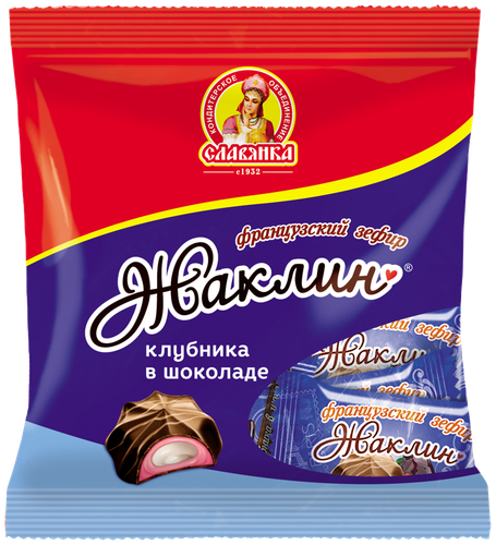 

Конфеты Славянка Жаклин Французский зефир клубника в шоколаде 190 г