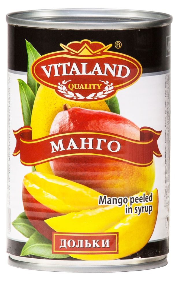 

Манго очищенное Vitaland дольки в сиропе 425 г